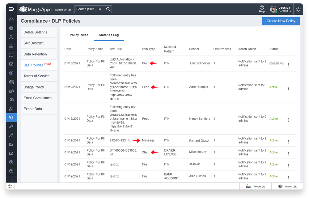 Our new DLP policies give you a ton of flexibility