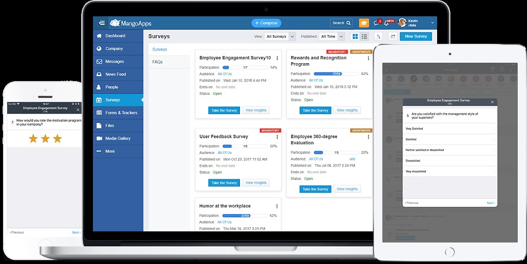 Use MangoApps Survey Builder on Any Platform 