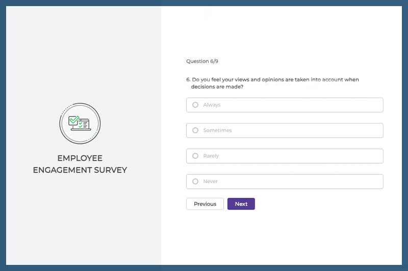 Example of an employee engagement survey