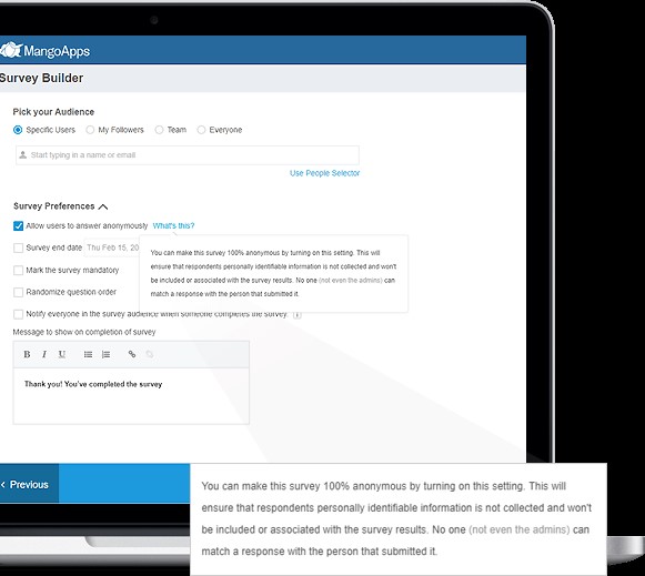 Create Anonymous Surveys With MangApps Survey Builder 