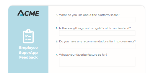Employee SuperApp survey