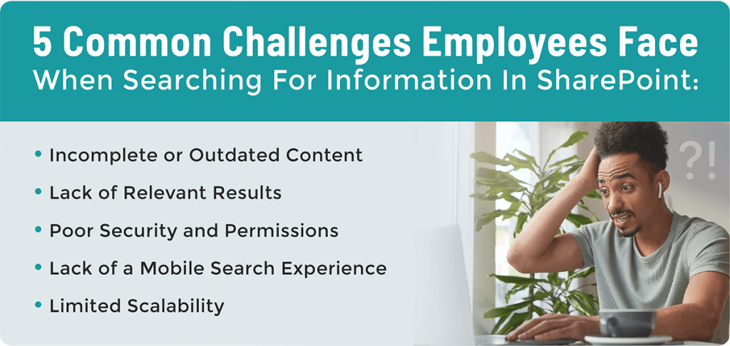 common challenges employees face when searching for information in sharepoint
