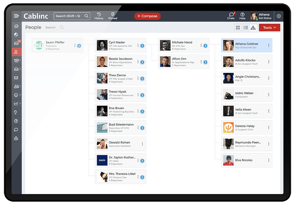  Visual and well-defined org charts help employees see and understand company hierarchy and collaborate more effectively. 